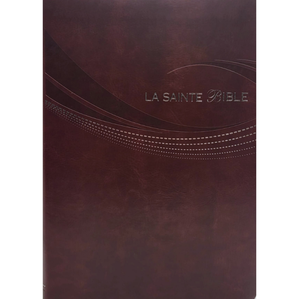 front cover of a large print french bible for sale